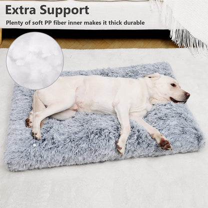 Plush Dog Kennel Mat – Soft Pet Sleeping Pad