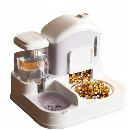 Automatic Cat & Dog Feeding Bowl | Integrated Food & Water Basin | Anti-Knock Pet Feeder & Drinker
