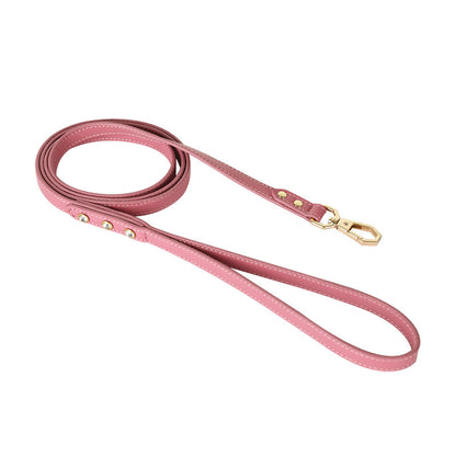 Original Leather Pet Harness, Leash & Collar Set – Premium Cross-Border Design for Small to Medium Dogs & Cats