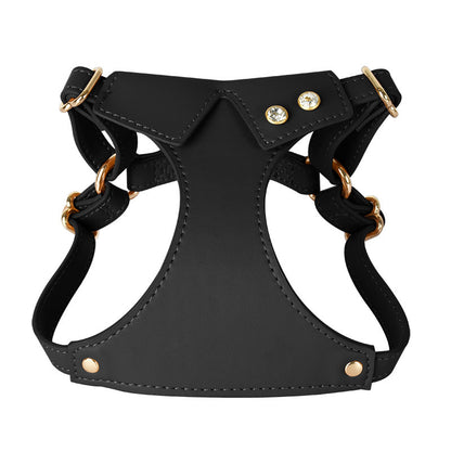 Original Leather Pet Harness, Leash & Collar Set – Premium Cross-Border Design for Small to Medium Dogs & Cats