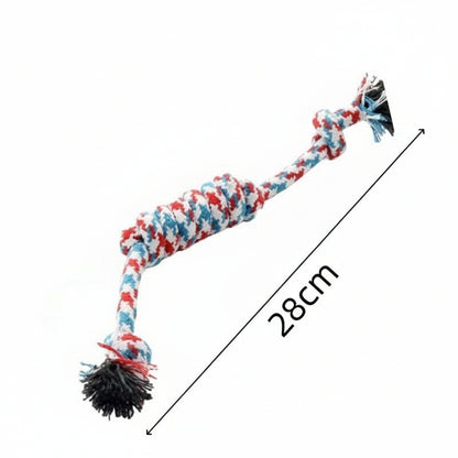 Durable Cotton Rope Dog Toy Ball – Teething & Bite-Resistant Knots for Small, Medium & Large Dogs