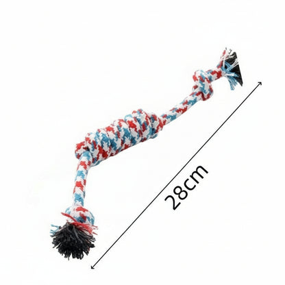 Durable Cotton Rope Dog Toy Ball – Teething & Bite-Resistant Knots for Small, Medium & Large Dogs