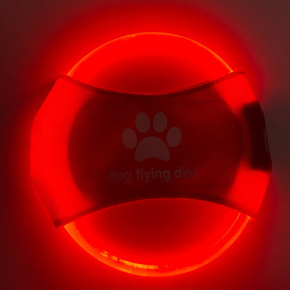 LED Rechargeable Luminous Dog Frisbee – Glow-in-the-Dark Pet Training Toy