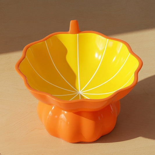 Ceramic Elevated Cat & Dog Bowl – High Foot Oblique Design for Easy Feeding | Non-Slip Pet Food Basin Plate