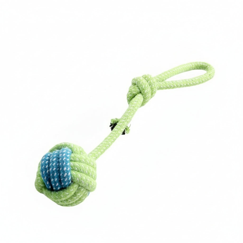 Durable Cotton Rope Dog Toy Ball – Teething & Bite-Resistant Knots for Small, Medium & Large Dogs
