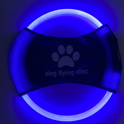 LED Rechargeable Luminous Dog Frisbee – Glow-in-the-Dark Pet Training Toy