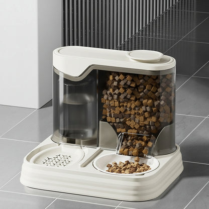 Automatic Cat Feeder & Water Dispenser | Unplugged Large Capacity Pet Feeding Station for Cats & Dogs