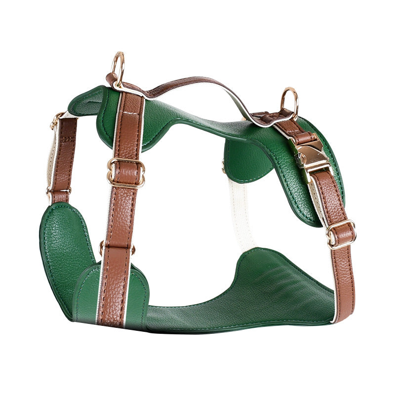 Original High-End Luxury Leather Dog Harness Set – Premium Collar & Leash for Cross-Border Pet