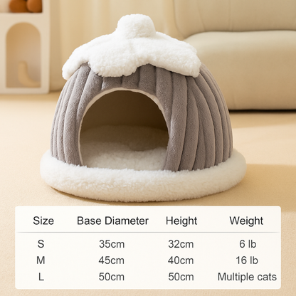 Cat Nest Autumn and Winter Semi-enclosed Teddy Kennel Cross border removable cat pet house create a description of this product