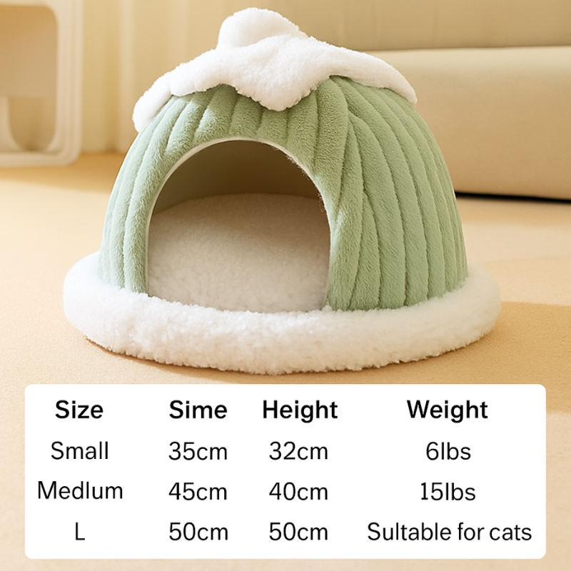 Cat Nest Autumn and Winter Semi-enclosed Teddy Kennel Cross border removable cat pet house create a description of this product