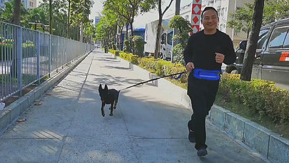 Sports Outdoor Running Waist Bag Set – Hands-Free Pet Leash for Dog Walking & Jogging